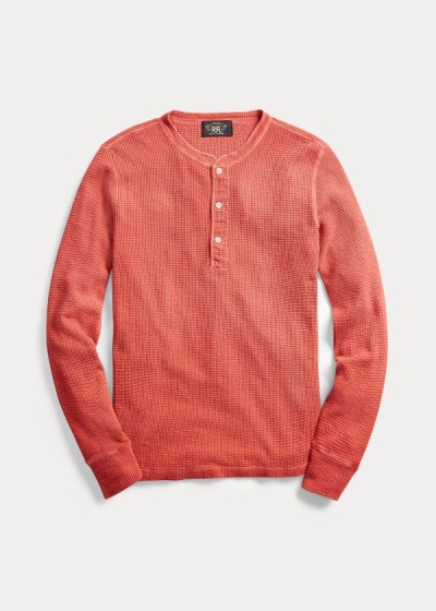 Ralph Lauren Waffle-Knit Henley Skjorter Herre Danmark (TVYUJ2467)